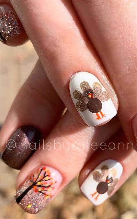 thanksgiving acrylic nails|easy thanksgiving nail designs.